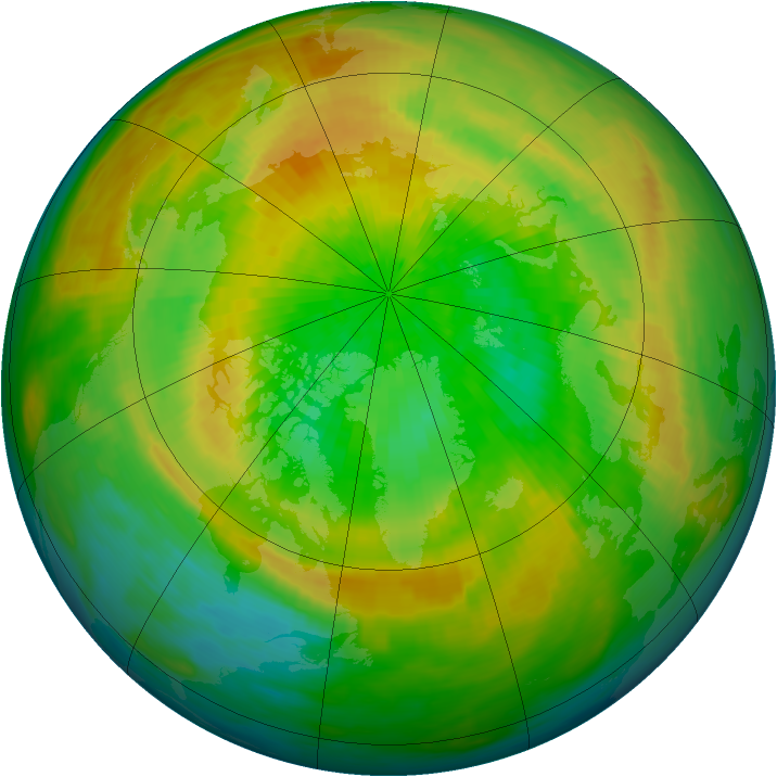 Arctic ozone map for 27 March 1993
